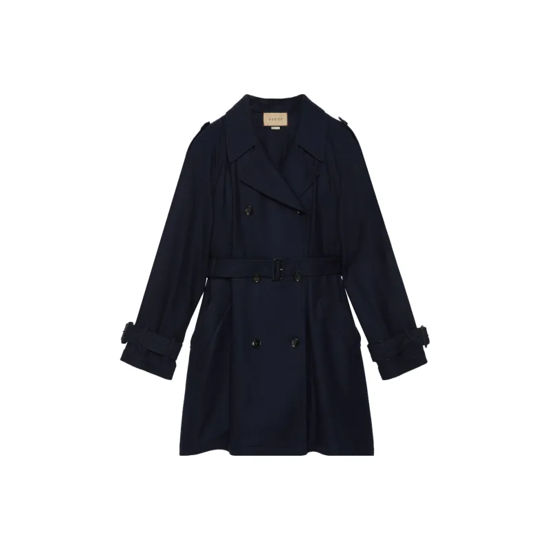GUCCI Trench Coats Women's Navy-0