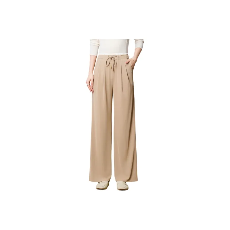 FENHONGMALI Casual Pants Women's Camel-0