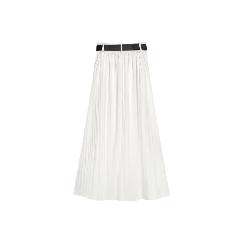 AHDO Casual Long Skirts Women's White-1