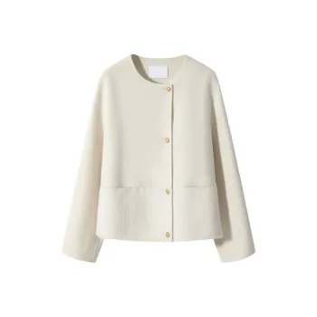 MOSIIMORII Coats Women's Porcelain White