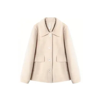 Still Quiet Velvet feel Coat Women's Milk Tea
