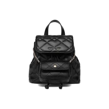 MEXICAN Polyurethane Backpack Regular Women's Black/Ecru