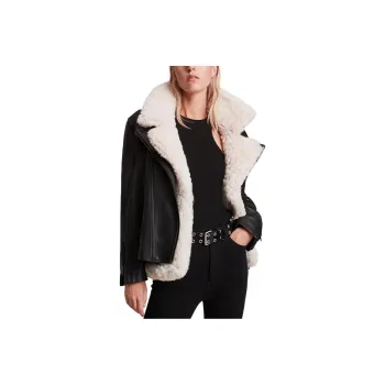 ALLSAINTS Leather Jackets Women's Black