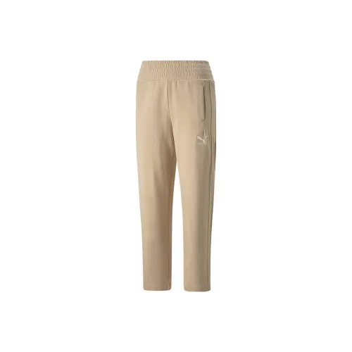 PUMA T7 Casual Pants Women's Beige Yellow