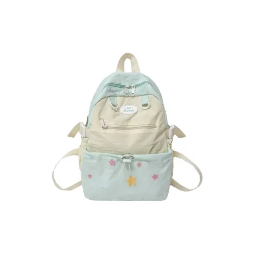 Yalu Nylon Backpack Regular Unisex Blue/Green