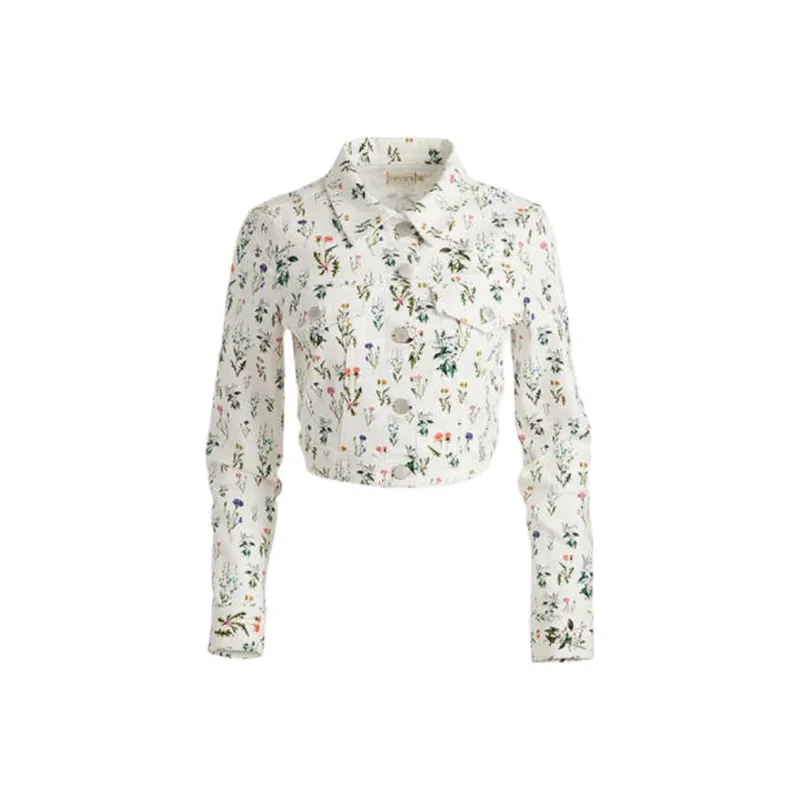 ALICE+OLIVIA SS24 Denim Jacket Women's White-0