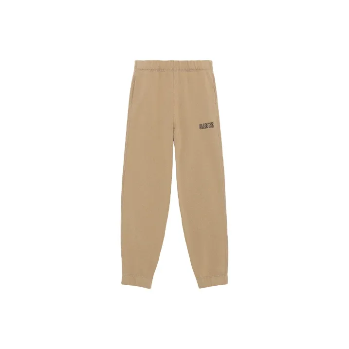 GANNI Knitted Sweatpants Women's Khaki-0