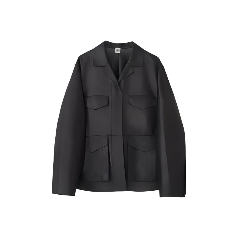 TOTEME Leather Jackets Women's Black-0