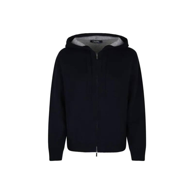 'S MAX MARA Zip Up Drawstring Hoodie-0
