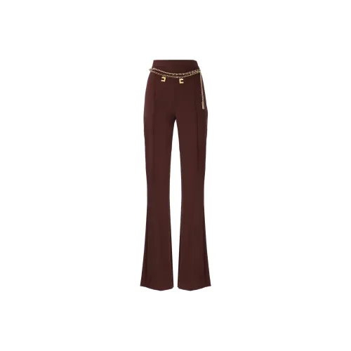 Elisabetta Franchi Belted Stretch Crepe Palazzo Trousers
