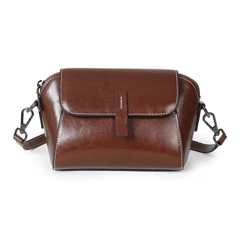 KAISER Cow Leather Crossbody Bag, Shoulder Bag Women's Caramel/Black/White/Coffee-4