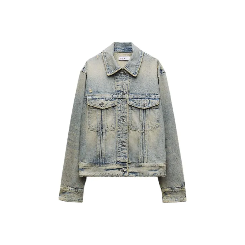 ZARA Denim Jacket Women's Black-0