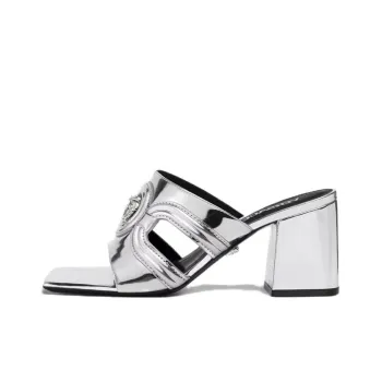 VERSACE Medusa '95 Slide Slippers 7cm Women's Silver
