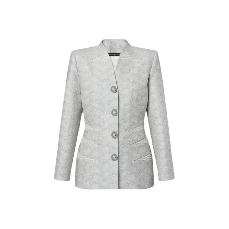 LOUIS VUITTON Damier Accent Collarless Blazer-0