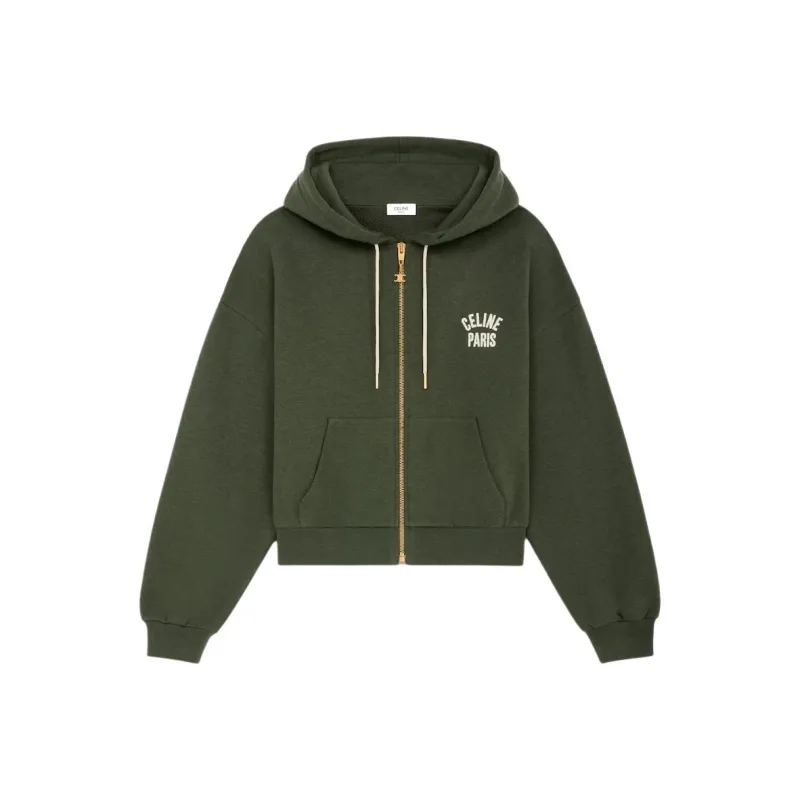 CELINE Paris Hoodie In Cotton And Cashmere-0