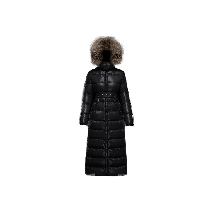 Moncler Velvet-feel Coat Women's Black-0