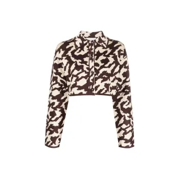 NANUSHKA Printed Cropped Jacket