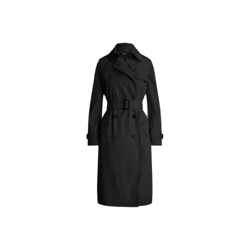 Polo Ralph Lauren Water-Repellent Belted Twill Trench Coat Trench Coat Women's Black