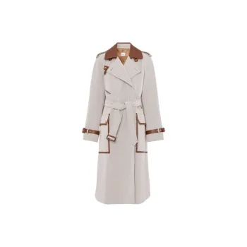 Burberry SS21 Trench Coat Women's Soft Yellow Umber Heather Gray
