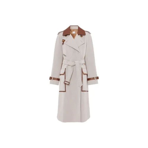 Burberry SS21 Trench Coat Women's Soft Yellow Umber Heather Gray