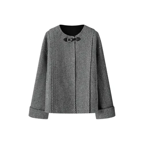 MOSIIMORII Coats Women's Shadow Gray Stacked