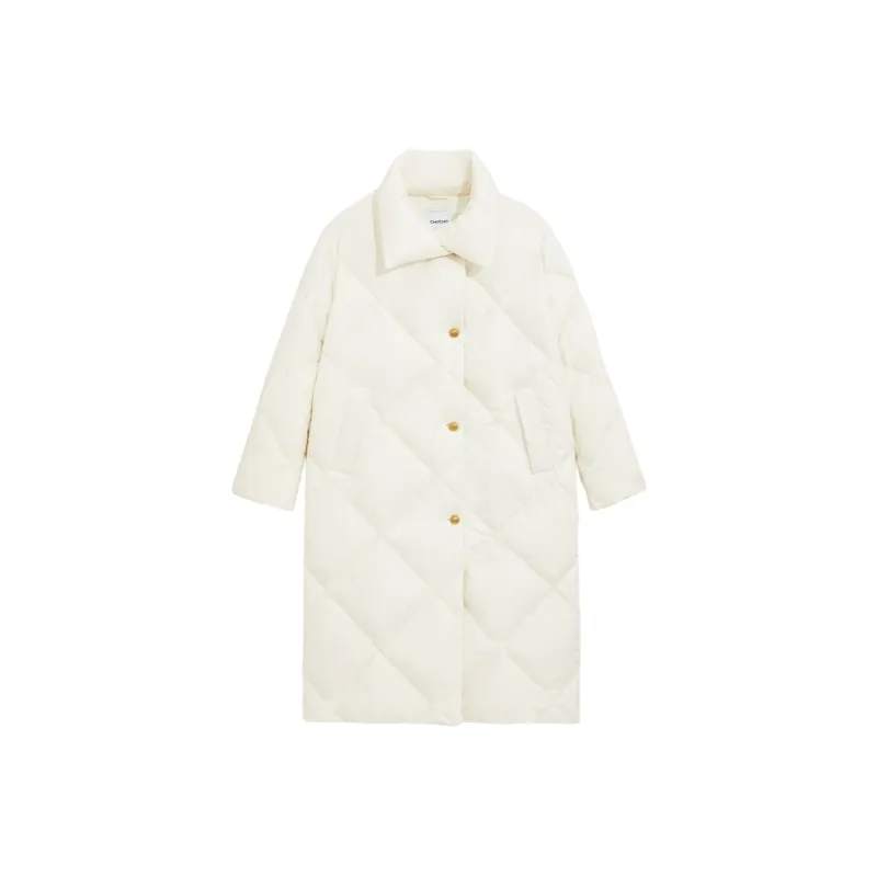 Bebe Down Jacket Women's Milk White-0