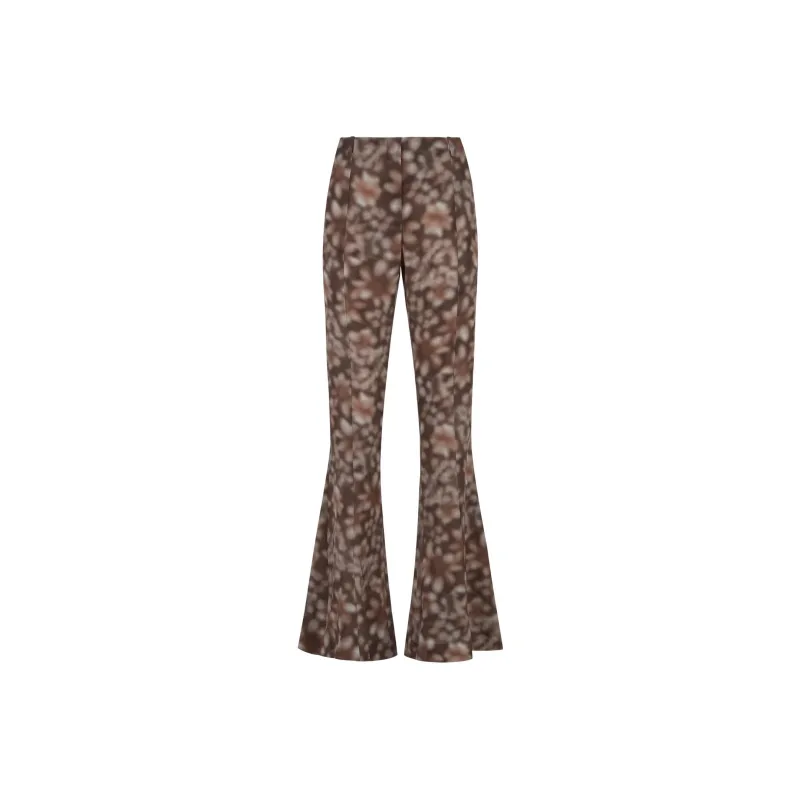Acne Studios Abstract Printed Flared Hem Trousers-0