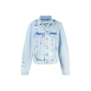 OFF WHITE Embroidered Denim Jacket