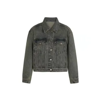 TENNE GIRL Denim Jacket Women's Vintage Blue