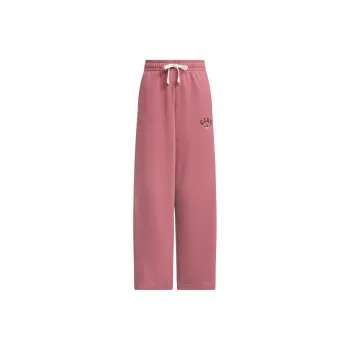 Adidas Originals FW24 WIDE LEG SWEAT Casual Pants Women's Dark Pink