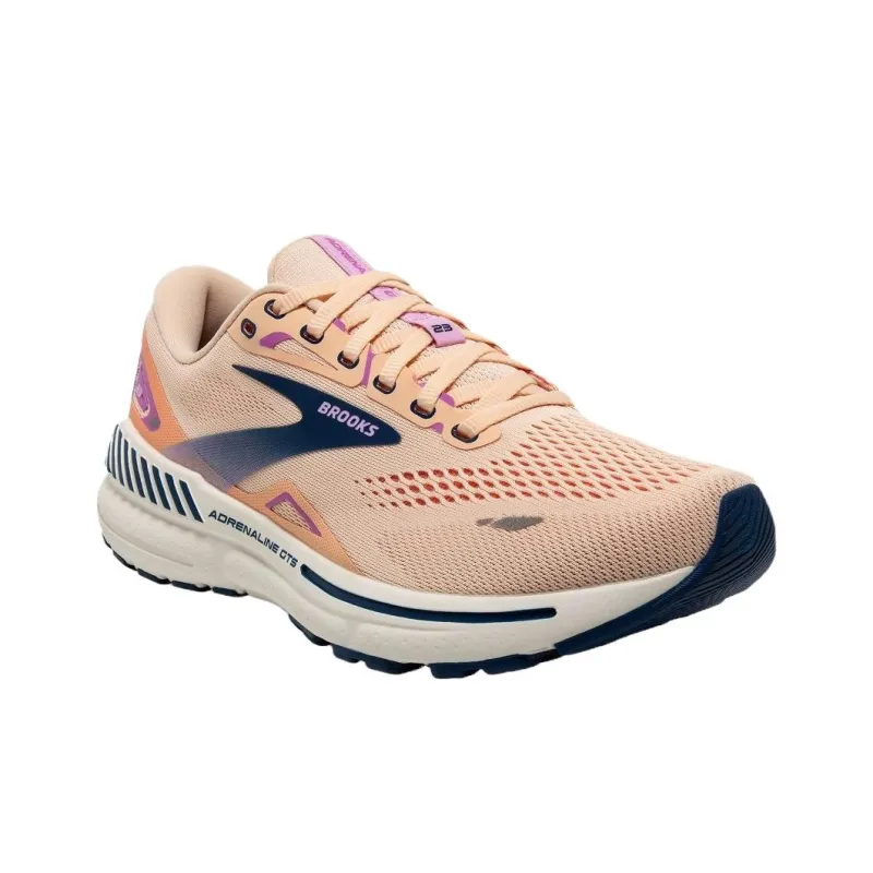 Brooks Adrenaline GTS 23 Anti Slip Wear Resistant Low Top Running Shoes Women's Light Pink-2