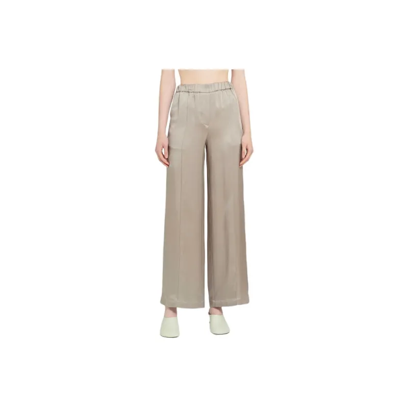 LOEWE Anagram embroidered Satin Trousers-0