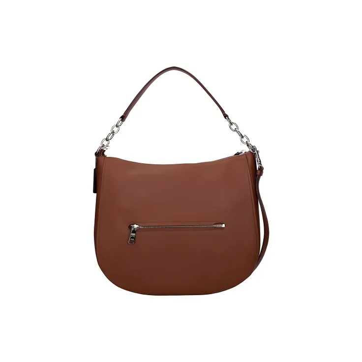COACH Chelsea Leather Handbag Large Size Women's Brown-2