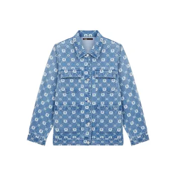 Sailor Moon X Maje X Sailor Moon Denim Jackets Women's Blue