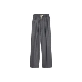 CELINE Straight Fit Track Pants In Prince Of Wales Cashmere