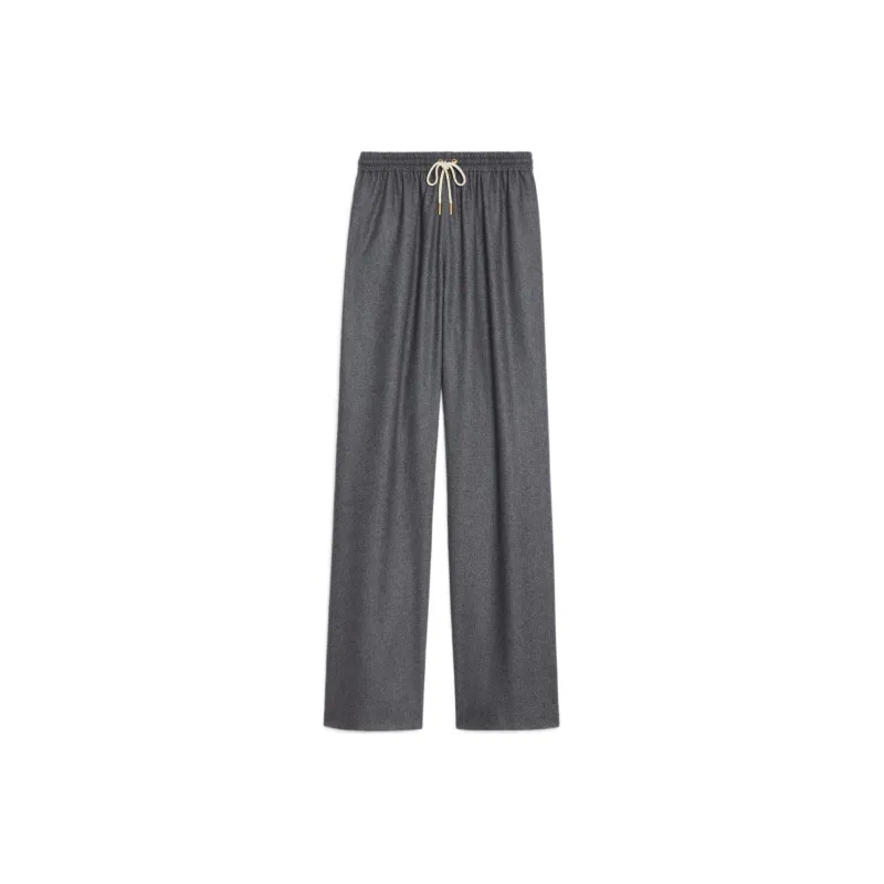 CELINE Straight Fit Track Pants In Prince Of Wales Cashmere-0