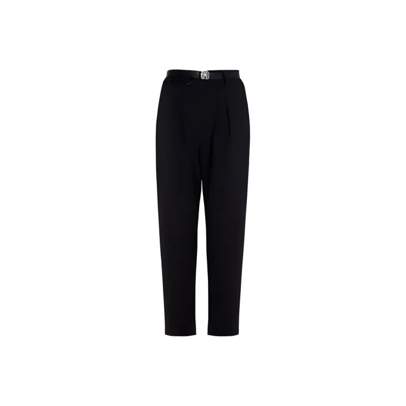 BESIONIA SS22 Casual Pants Korean Style Women's Black-0