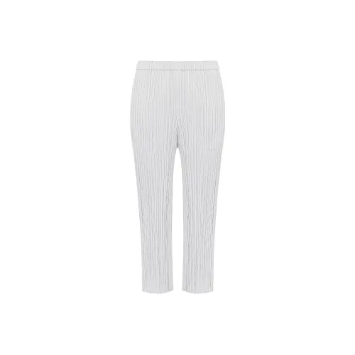 PLEATS PLEASE ISSEY MIYAKE SS22 Casual Pants Women's Light Gray