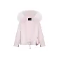 Pink Cropped Silhouette Pike+Pink Rex Rabbit/Raccoon Dog Fur