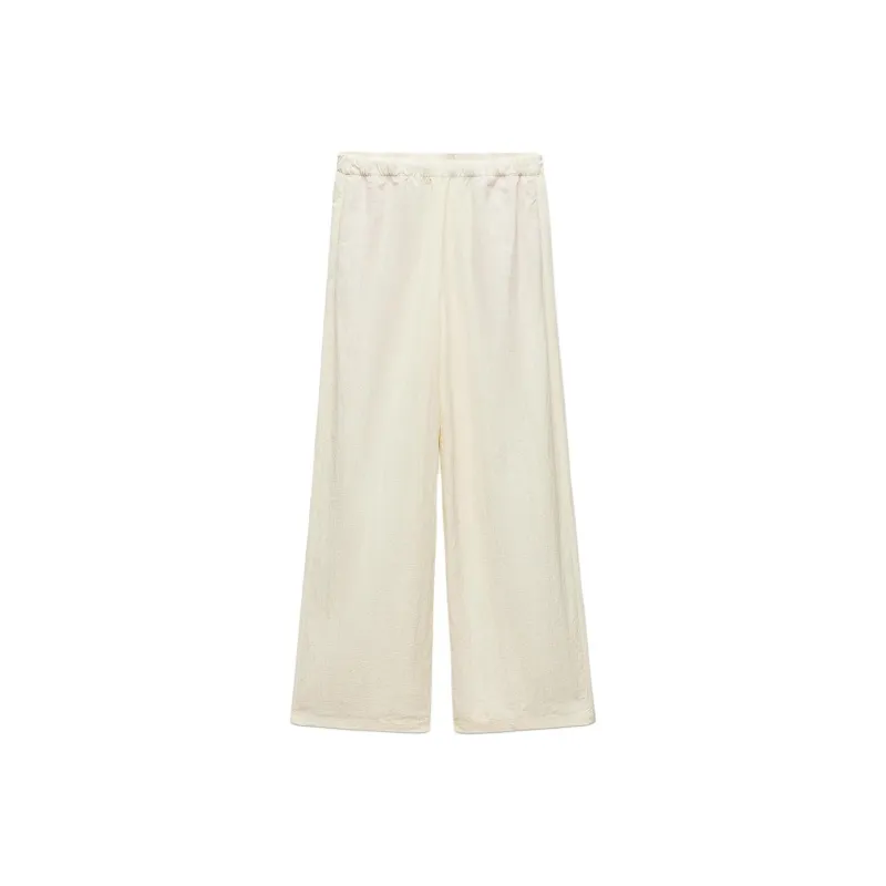 ZARA ZW Series Casual Pants Women's Frosted White-0