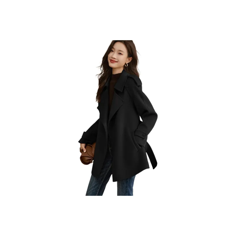 Mo Han Yi Mei Coats Women's Black-0