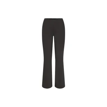 SKIMS COTTON RIB PICOT STRAIGHT LEG PANT Casual Pants Women's SOOT/Smoke Gray