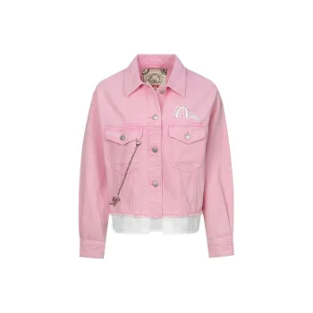 EVISU Denim Jackets Women's Denim Pink