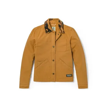 Timberland Camouflage Lapel Loose Fit Puffer Jacket Women's Wheat