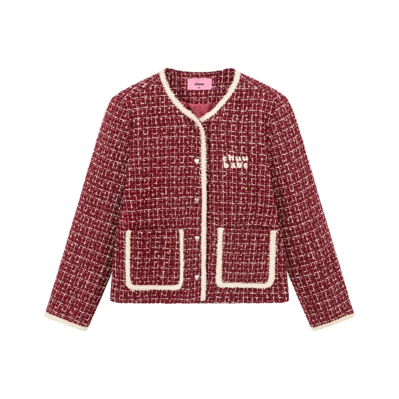 CHUU Coats Women's Red Plaid-0