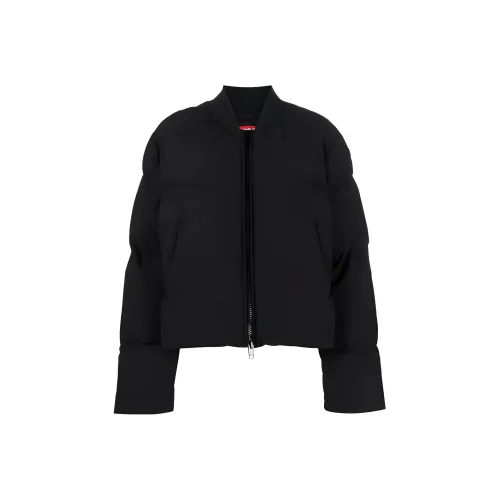 DIESEL Women's W Oluch Puffer Jacket With Oval D Patch Black