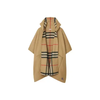 Burberry EKD embroidered Hooded Cashmere Cape