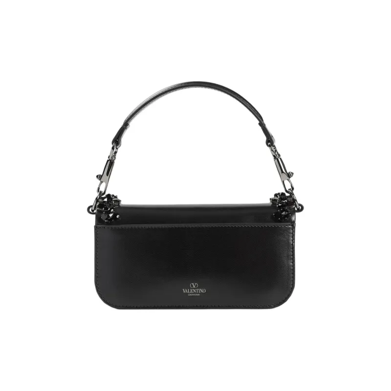 Valentino GARAVANI Leather One Shoulder Handbag Women's Black-1