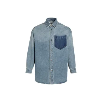 LIUREGALI Denim Jacket Women's Navy Blue