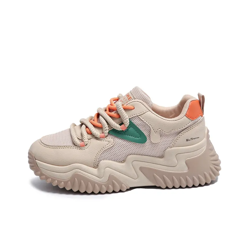 BEN SHERMAN Slip Resistant, Abrasion Resistant, Breathable Low Top Chunky Sneakers Unisex-0